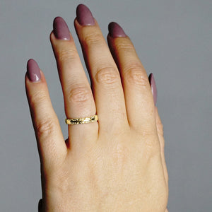 Scroll Edge Stackable Ring in Sterling Silver