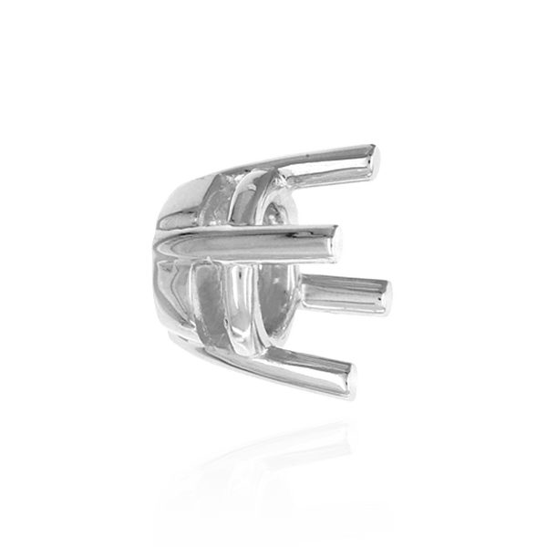 ITI NYC Four Prong Round Heavy Tapered Wire Basket Settings in Sterling Silver (4.00 mm - 10.00 mm)