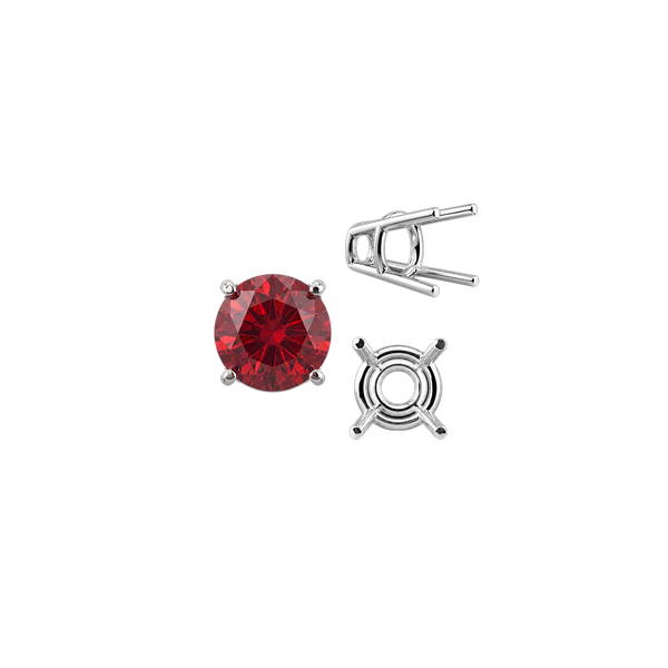 ITI NYC Four Prong Round High Tapered Wire Basket Settings in 14K Gold (4.50 mm - 12.00 mm)