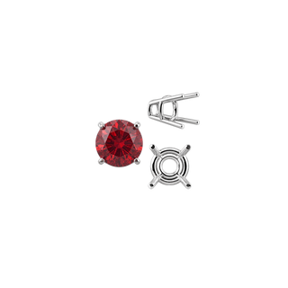 ITI NYC Four Prong Round High Tapered Wire Basket Settings in Sterling Silver (4.50 mm - 15.00 mm)