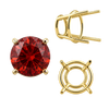 ITI NYC Four Prong Round High Tapered Wire Basket Settings in 14K Gold (4.50 mm - 12.00 mm)