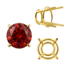 ITI NYC Four Prong Round High Tapered Wire Basket Settings in 14K Gold (4.50 mm - 12.00 mm)