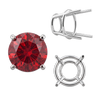ITI NYC Four Prong Round High Tapered Wire Basket Settings in Sterling Silver (4.50 mm - 15.00 mm)