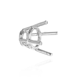 ITI NYC Four Prong Round High Tapered Wire Basket Settings in Sterling Silver (4.50 mm - 12.00 mm)