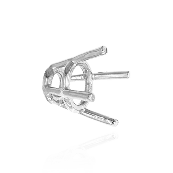 ITI NYC Four Prong Round High Tapered Wire Basket Settings in 18K Gold (4.50 mm - 11.50 mm)