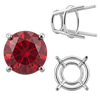 ITI NYC Four Prong Round High Tapered Wire Basket Settings in Sterling Silver (4.50 mm - 15.00 mm)