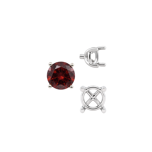 ITI NYC Round Four Prong Tapered Basket Settings in 14K Gold (5.20 mm - 10.00 mm)