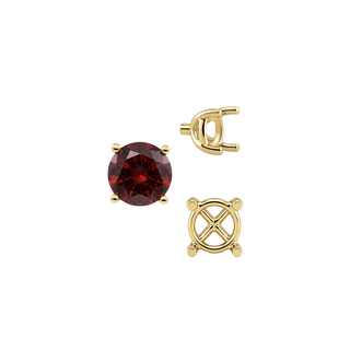 ITI NYC Round Four Prong Tapered Basket Settings in 14K Gold (5.20 mm - 10.00 mm)