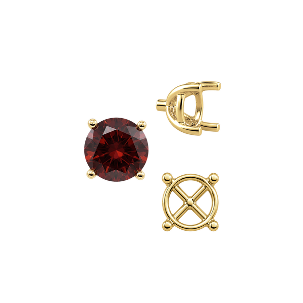 ITI NYC Round Four Prong Tapered Basket Settings in 14K Gold (5.20 mm - 10.00 mm)