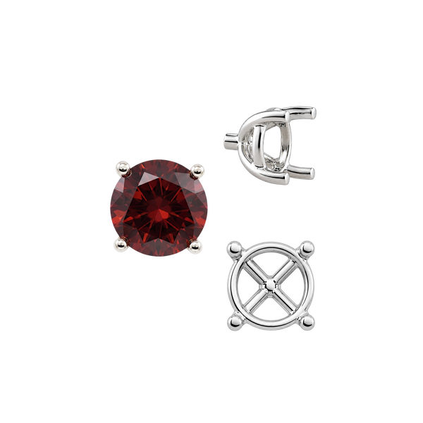 ITI NYC Round Four Prong Tapered Basket Settings in Sterling Silver (5.20 mm - 10.00 mm)