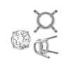 ITI NYC Four Prong Round Medium Weight Settings in 14K Gold (1.75 mm - 11.00 mm)
