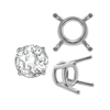 ITI NYC Four Prong Round Medium Weight Settings in 18K Gold (1.75 mm - 11.00 mm)