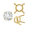 ITI NYC Four Prong Round Medium Weight Settings in 18K Gold (1.75 mm - 11.00 mm)