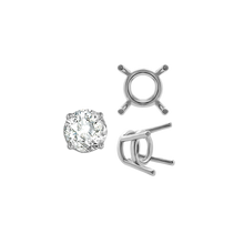 Load image into Gallery viewer, ITI NYC Four Prong Round Medium Weight Settings in 18K Gold (1.75 mm - 11.00 mm)
