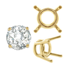 ITI NYC Four Prong Round Medium Weight Settings in 18K Gold (1.75 mm - 11.00 mm)