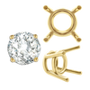ITI NYC Four Prong Round Medium Weight Settings in 18K Gold (1.75 mm - 11.00 mm)