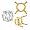 ITI NYC Four Prong Round Medium Weight Settings in 18K Gold (1.75 mm - 11.00 mm)