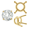 ITI NYC Four Prong Round Medium Weight Settings in 18K Gold (1.75 mm - 11.00 mm)