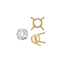 Load image into Gallery viewer, ITI NYC Four Prong Round Medium Weight Settings in 18K Gold (1.75 mm - 11.00 mm)
