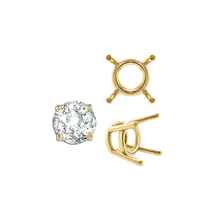 Load image into Gallery viewer, ITI NYC Four Prong Round Medium Weight Settings in 14K Gold (1.75 mm - 11.00 mm)
