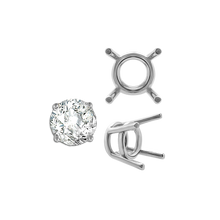 Load image into Gallery viewer, ITI NYC Four Prong Round Medium Weight Settings in 14K Gold (1.75 mm - 11.00 mm)
