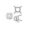 ITI NYC Four Prong Round Medium Weight Settings in Sterling Silver (3.50 mm - 11.00 mm)