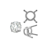 ITI NYC Four Prong Round Medium Weight Settings in Sterling Silver (3.50 mm - 11.00 mm)