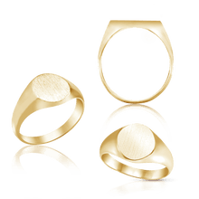 Load image into Gallery viewer, Oval (Vertical) Signet Rings in 14K Yellow Gold (6 x 4 mm - 20 x 18 mm)
