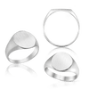 Oval (Vertical) Signet Rings in Sterling Silver (4 x 6 mm - 20 x 18 mm)