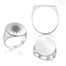 Load image into Gallery viewer, Oval (Vertical) Signet Rings in Sterling Silver (4 x 6 mm - 20 x 18 mm)
