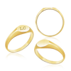 Oval (Horizontal) Signet Rings in 14K Yellow Gold (6 x 8 mm - 8 x 11 mm)