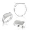 Rectangular Signet Rings in Sterling Silver (10 x 6 mm - 15 x 10 mm)
