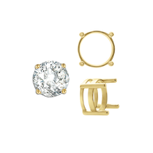 Load image into Gallery viewer, ITI NYC Four Prong Round Flat Wire Basket Settings in 14K Gold (2.00 mm - 9.25 mm)
