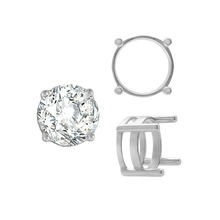 Load image into Gallery viewer, ITI NYC Four Prong Round Flat Wire Basket Settings in 14K Gold (2.00 mm - 9.25 mm)
