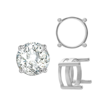 Load image into Gallery viewer, ITI NYC Four Prong Round Flat Wire Basket Settings in 14K Gold (2.00 mm - 9.25 mm)
