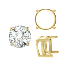 Load image into Gallery viewer, ITI NYC Four Prong Round Flat Wire Basket Settings in 14K Gold (2.00 mm - 9.25 mm)
