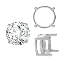 Load image into Gallery viewer, ITI NYC Four Prong Round Flat Wire Basket Settings in 14K Gold (2.00 mm - 9.25 mm)
