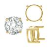 ITI NYC Four Prong Round Flat Wire Basket Settings in 14K Gold (2.00 mm - 9.25 mm)