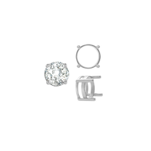 Load image into Gallery viewer, ITI NYC Four Prong Round Flat Wire Basket Settings in Sterling Silver (2.00 mm - 9.25 mm)
