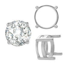 Load image into Gallery viewer, ITI NYC Four Prong Round Flat Wire Basket Settings in 18K Gold (2.00 mm - 9.25 mm)
