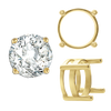 ITI NYC Four Prong Round Flat Wire Basket Settings in 14K Gold (2.00 mm - 9.25 mm)