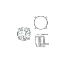 Load image into Gallery viewer, ITI NYC Four Prong Round Flat Wire Basket Settings in 18K Gold (2.00 mm - 9.25 mm)
