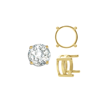 Load image into Gallery viewer, ITI NYC Four Prong Round Flat Wire Basket Settings in 18K Gold (2.00 mm - 9.25 mm)
