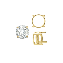 Load image into Gallery viewer, ITI NYC Four Prong Round Flat Wire Basket Settings in 18K Gold (2.00 mm - 9.25 mm)
