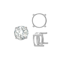 Load image into Gallery viewer, ITI NYC Four Prong Round Flat Wire Basket Settings in Sterling Silver (2.00 mm - 9.25 mm)
