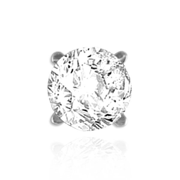 ITI NYC Four Prong Round Solid Base Settings in Sterling Silver (4.00 mm - 8.00 mm)