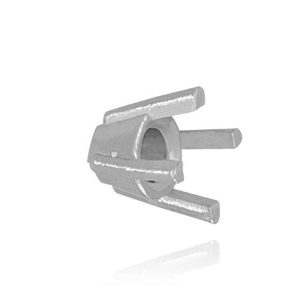 ITI NYC Four Prong Round Solid Base Settings in Sterling Silver (4.00 mm - 8.00 mm)