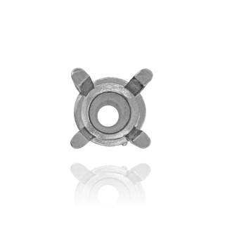 ITI NYC Four Prong Round Solid Base Settings in Sterling Silver (4.00 mm - 8.00 mm)