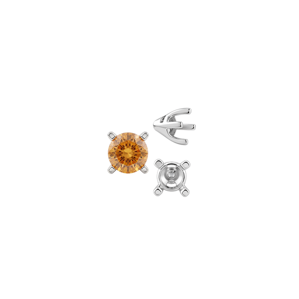 ITI NYC Four Prong Round Tapered Solitaire Settings in 14K Gold (4.00 mm - 10.00 mm)