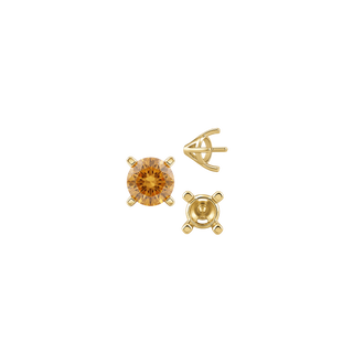 ITI NYC Four Prong Round Tapered Solitaire Settings in 14K Gold (4.00 mm - 10.00 mm)